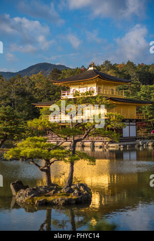 Kinkaku-ji buddhistischer Tempel oder Goldener Pavillon, Kyoto, Japan Stockfoto