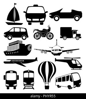 Die transport logistic stellen Fahrzeuge Vector Illustration Design Stock Vektor