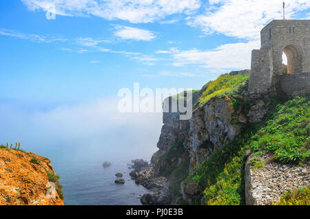 Festung auf Kap Kaliakra, Bulgarien. Blick auf das Meer. Stockfoto