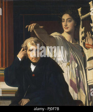 Ingres Jean Auguste Dominique - Luigi Cherubini und die Muse der Lyrik Stockfoto