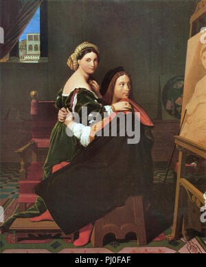 Ingres Jean Auguste Dominique - Raphael und die fornarina2 Stockfoto