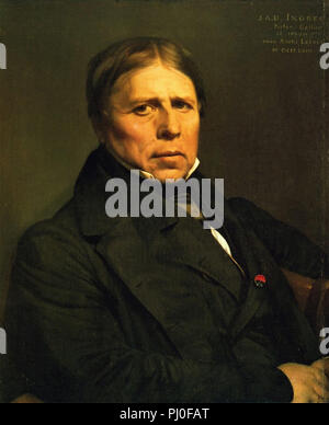 Ingres Jean Auguste Dominique - Selbstbildnis 2 (im Alter von 78 Jahren) Stockfoto