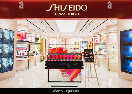 Ho Chi Minh City, Vietnam - am 30. April 2018: Einrichtung von Shiseido Ginza Tokyo store in Vincom Center Shopping Mall. Stockfoto