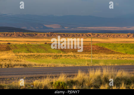 Cordillera Real, an das Departamento La Paz, Bolivien Stockfoto