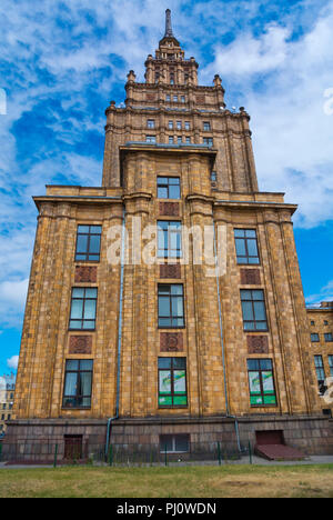 Lettische Akademie der Wissenschaften, LZA Panorama, Riga, Lettland Stockfoto