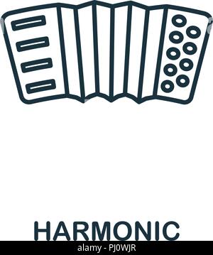 Harmonische outline Symbol. Einfaches element Abbildung. Harmonische Symbol in der gliederungsansicht Stil aus der Partei. Design für mobile und Web Design, Apps, Stock Vektor