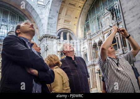 Hauptbahnhof Antwerpen geführte Tour Stockfoto