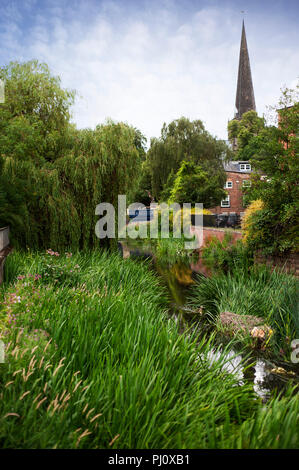 Der Fluss Skerne, helles Wasser Projekt, Darlington, County Durham, England Großbritannien Stockfoto