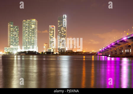 Immobilien Entwicklungen in Downtown Miami, Florida, USA Stockfoto