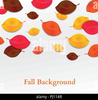 Vector Illustration von herbstlaub Hintergrund. Herbst Hintergrund. Stock Vektor