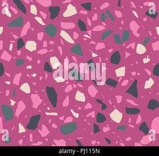 Vector Illustration von terrazzo Muster nahtlose Hintergrund Stock Vektor