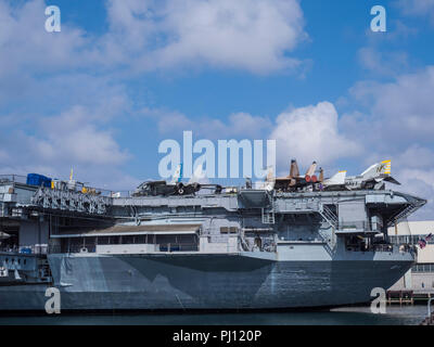 USS Midway, San Diego, Kalifornien. Stockfoto