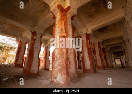 Zerstörten Tempels an Matanga Hill, Hampi. Stockfoto