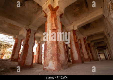 Zerstörten Tempels an Matanga Hill, Hampi. Stockfoto