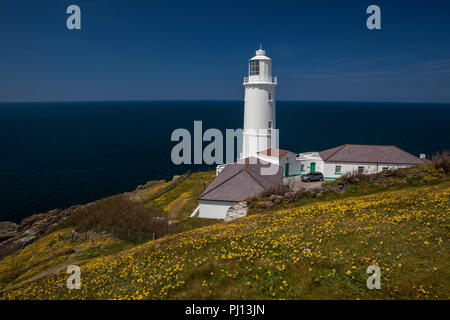 Leuchtturm bin Trevose Head, Cornwall Stockfoto