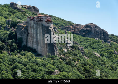 Meteore oder Meteora Kloster Varlaam, Thessalien, Griechenland Stockfoto