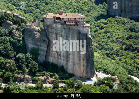 Meteore oder Meteora Kloster Varlaam, Thessalien, Griechenland Stockfoto