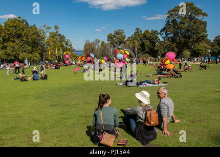 Sonntag Nachmittag im King's Park, Perth, WA, Australien Stockfoto