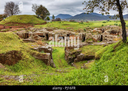 Monterozzi Nekropole, Tarquinia, Latium, Italien Stockfoto