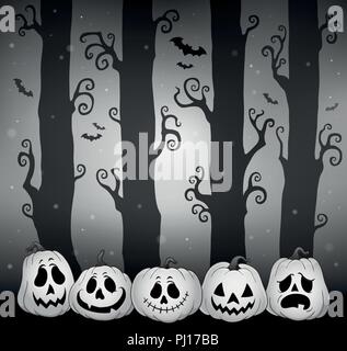 Halloween das Thema "Wald" Bild 5-eps 10 Vector Illustration. Stock Vektor