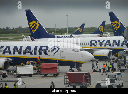 Ryan Air Stansted Airport, London, England, Grossbritannien Stockfoto