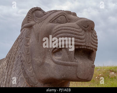 Bleibt der Syro-Hittite Ain Dara Tempel (1300-740 v. Chr.) sind im Norden von Syrien, 67 Kilometer nordwestlich von Aleppo in der Nähe der türkischen Grenze entfernt. Stockfoto