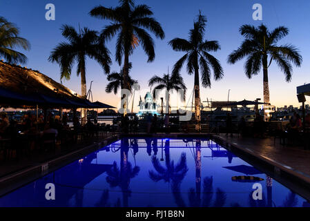 19-11-2016 Miami, USA. Sonnenuntergang bei Monty's in South Beach. Foto: © Simon Grosset