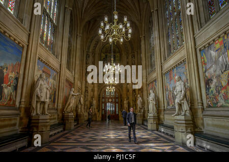 St Stephen's Hall, Westminster Palace, London, England, Grossbritannien Stockfoto