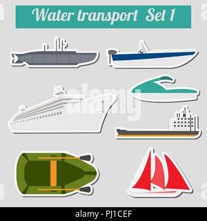 Der Transport zu Wasser Symbol zur Erstellung Ihrer eigenen Infografiken oder Karten. Vector Illustration Stock Vektor