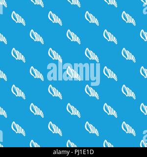 Spirale Shell pattern Vektor nahtlose Blau Stock Vektor