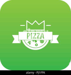Pizza King Symbol grün Vektor Stock Vektor