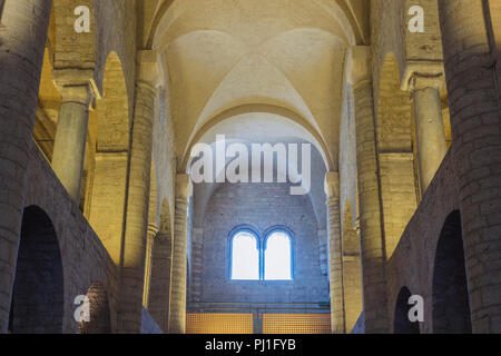 Basilika von Sant'Eufemia Innenraum, Spoleto, Perugia, Umbrien, Italien Stockfoto