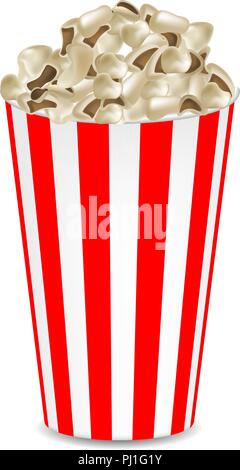 Popcorn Mockup, realistischen Stil Stock Vektor