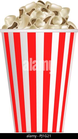 Popcorn box Mockup, realistischen Stil Stock Vektor