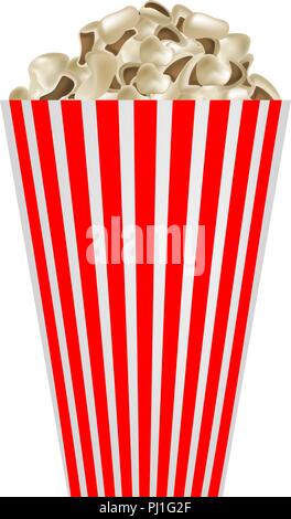 Kino Popcorn Mockup, realistischen Stil Stock Vektor