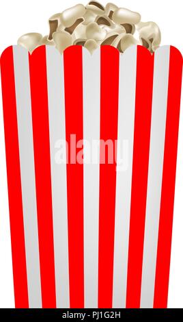 Frisches popcorn Mockup, realistischen Stil Stock Vektor