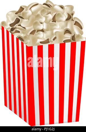 Frisches popcorn box Mockup, realistischen Stil Stock Vektor