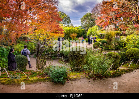 Herbst Besuch in Shisen-Tempel (Haus der Dichter), Kyoto, Japan Stockfoto