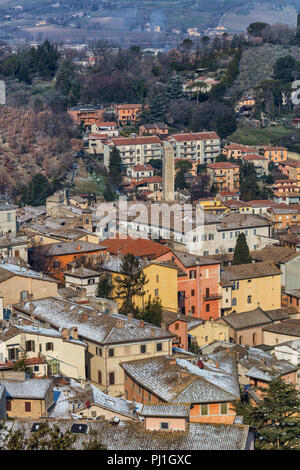 Stadtbild von Spoleto, Perugia, Umbrien, Italien Stockfoto