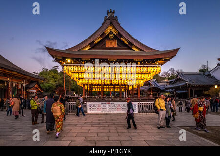 Yasaka Schrein in Gion Distrikt, Kyoto, Japan Stockfoto