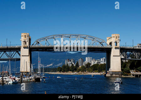 Granville Street Bridge, Granville Island, Granville, British Columbia, Kanada Stockfoto