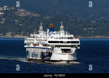 MV Küsten Renaissance, Küsten klasse Fähre von BC Ferries, den Hafen von Vancouver, Vancouver, British Columbia, Kanada betrieben Stockfoto