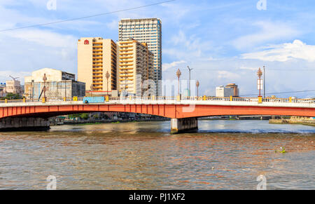 Binondo, Manila, Philippinen - Juli 29: Das Jones Bridge, verbindet Rosario Street Binondo Stockfoto