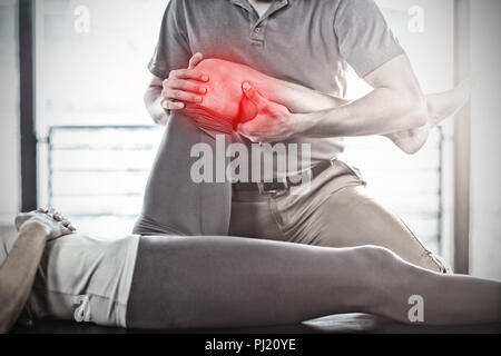 Das zusammengesetzte Bild der markierten Schmerz Stockfoto