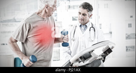 Das zusammengesetzte Bild der markierten Schmerz Stockfoto