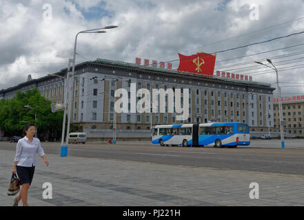 Die koreanische Art Gallery von Kim Il Sung Platz, Pyongyang, Nordkorea Stockfoto