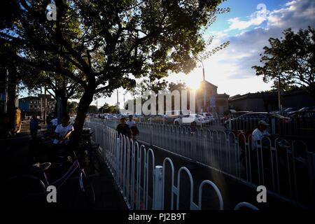 China. 4. Sep 2018. Peking, China - Landschaft der Verbotenen Stadt in sonniger Tag in Peking, China. Credit: SIPA Asien/ZUMA Draht/Alamy leben Nachrichten Stockfoto