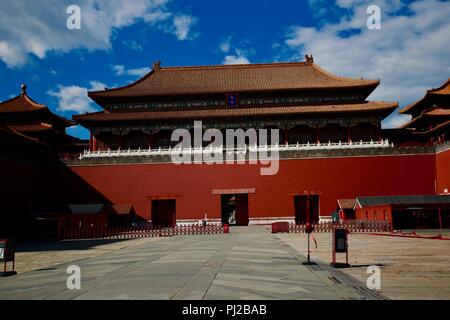 China. 4. Sep 2018. Peking, China - Landschaft der Verbotenen Stadt in sonniger Tag in Peking, China. Credit: SIPA Asien/ZUMA Draht/Alamy leben Nachrichten Stockfoto