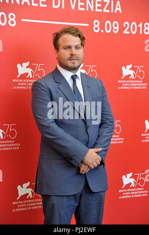 Venedig, Italien. 04 Sep, 2018. 75. Filmfestival von Venedig 2018, Fotoshooting film Vox-Lux. Im Bild: Brady Corbet Credit: Unabhängige Fotoagentur/Alamy leben Nachrichten Stockfoto