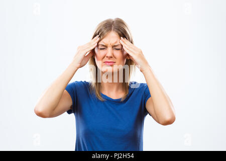 Kopfschmerzen Stockfoto